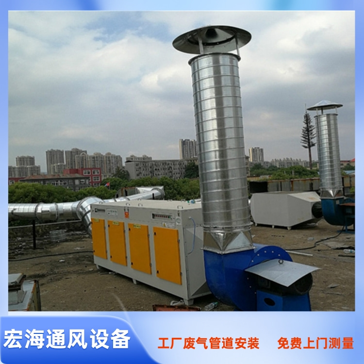 定南车间除尘排烟废气处理环保设备安装工程案例